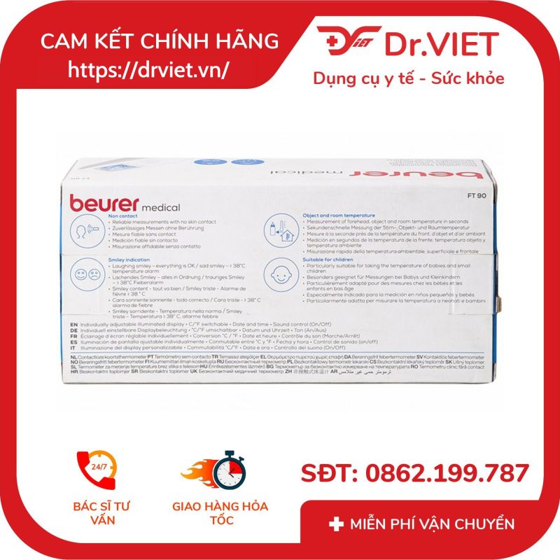 Nhiệt kế điện tử hồng ngoại Beurer FT90 đo trán 12 Nhiệt kế điện tử hồng ngoại Beurer FT90 đo trán