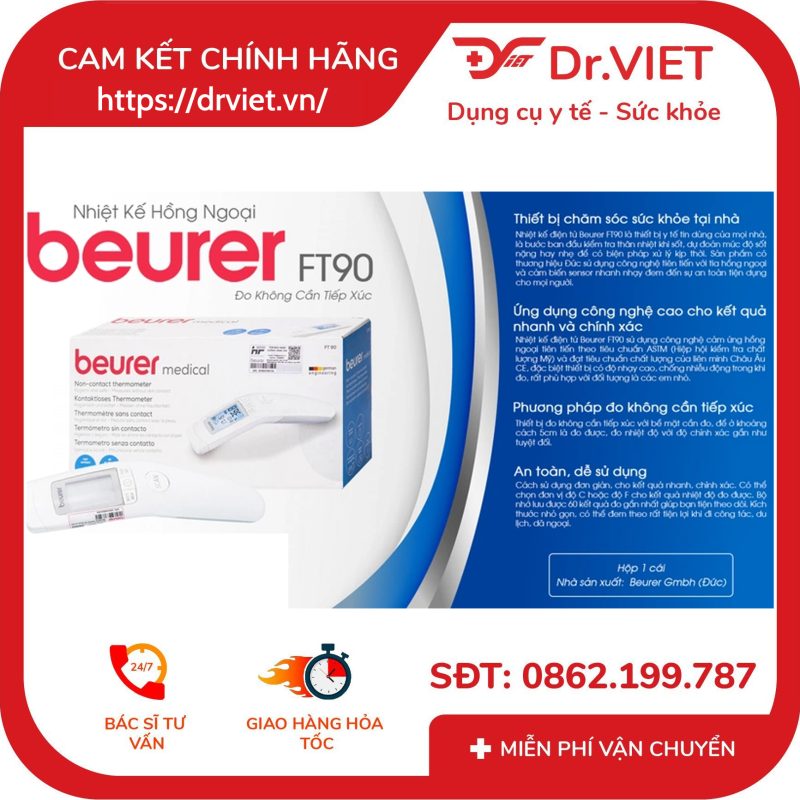 Nhiệt kế điện tử hồng ngoại Beurer FT90 đo trán 15 Nhiệt kế điện tử hồng ngoại Beurer FT90 đo trán
