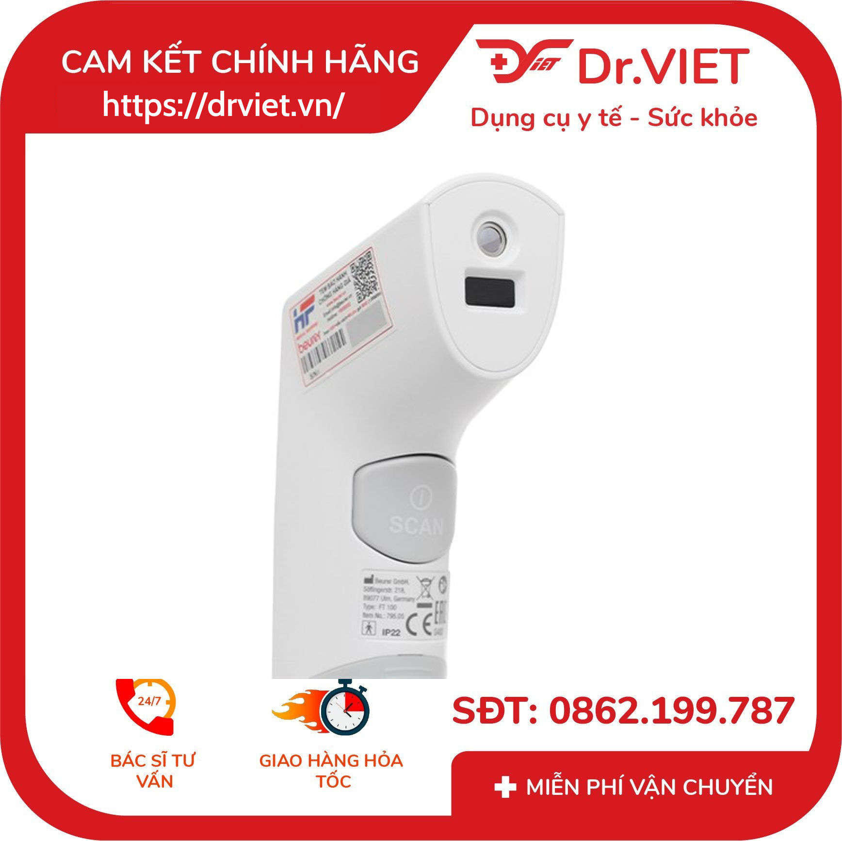 Nhiệt kế hồng ngoại Beurer FT100 7 Nhiệt kế hồng ngoại Beurer FT100