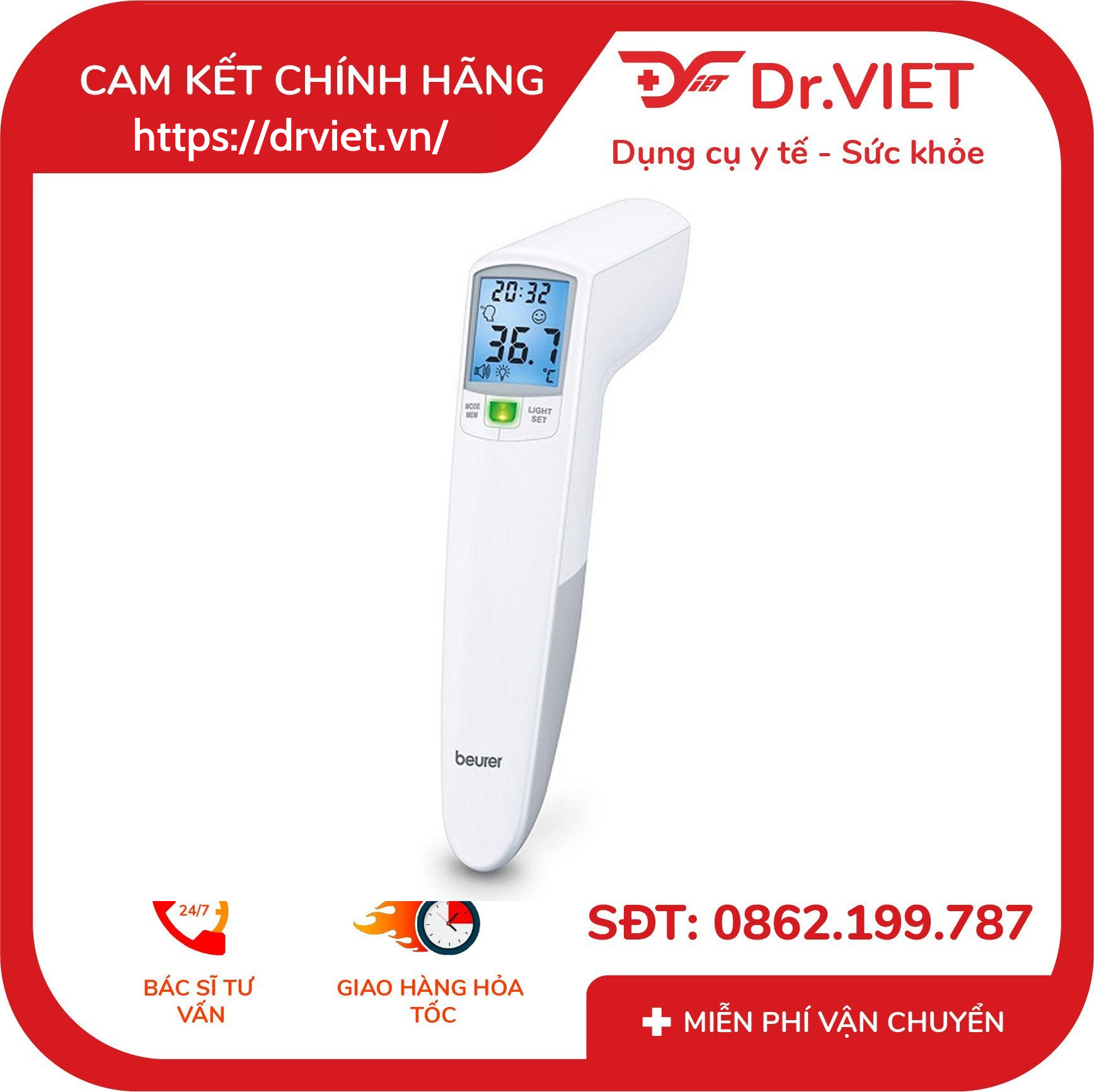 Nhiệt kế hồng ngoại Beurer FT100 3 Nhiệt kế hồng ngoại Beurer FT100