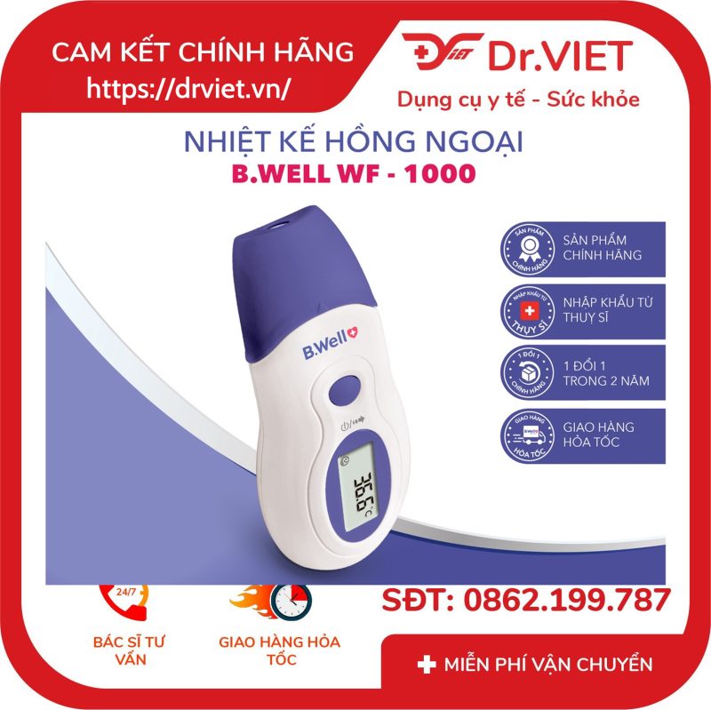Nhiệt kế hồng ngoại đo trán B.Well Swiss WF-1000