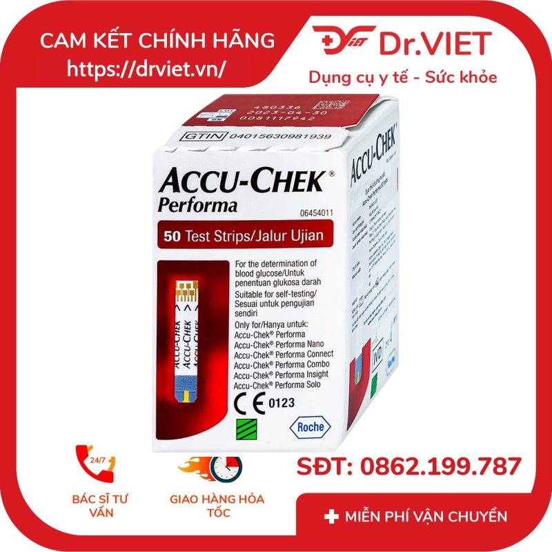 Que thử đường huyết Accu-Chek Performa 10 Que thử đường huyết Accu-Chek Performa