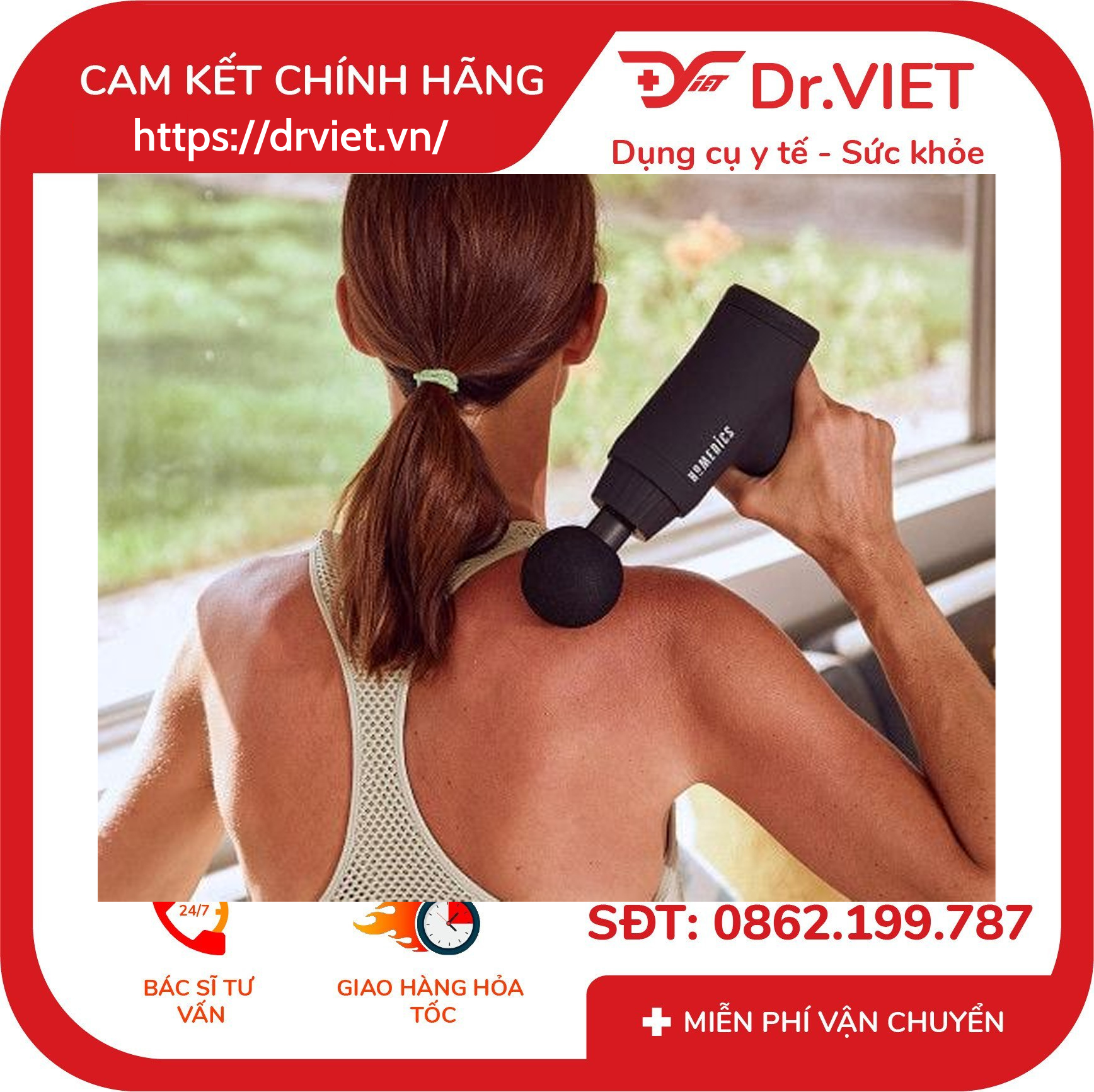 Súng massage cầm tay HoMedics HHP-745 4 Súng massage cầm tay HoMedics HHP-745