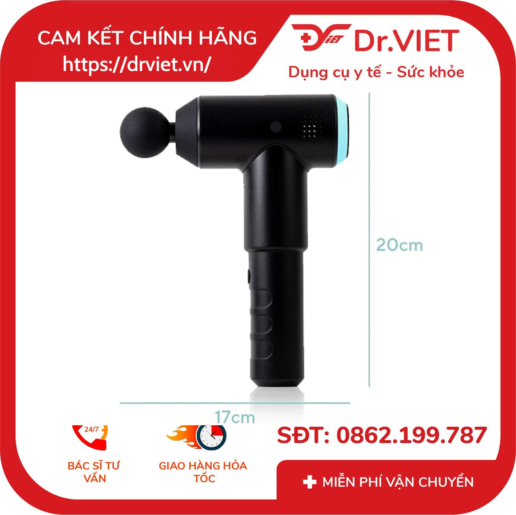 Súng massage cao cấp HoMedics PGM-200A 6 Súng massage cao cấp HoMedics PGM-200A