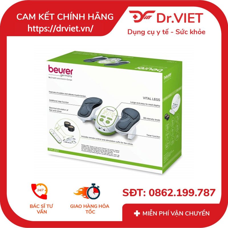 Thiết bị kích thích lưu thông bàn chân EMS Beurer FM250 12 Thiết bị kích thích lưu thông bàn chân EMS Beurer FM250