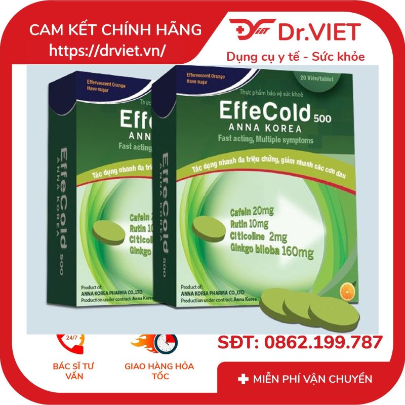 Viên sủi giảm đau nhanh Effe Cold 500
