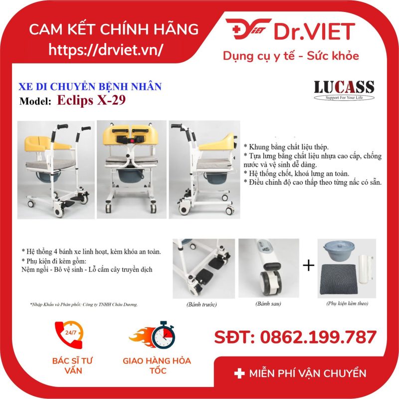 Xe Di Chuyển Người Bệnh Lucass