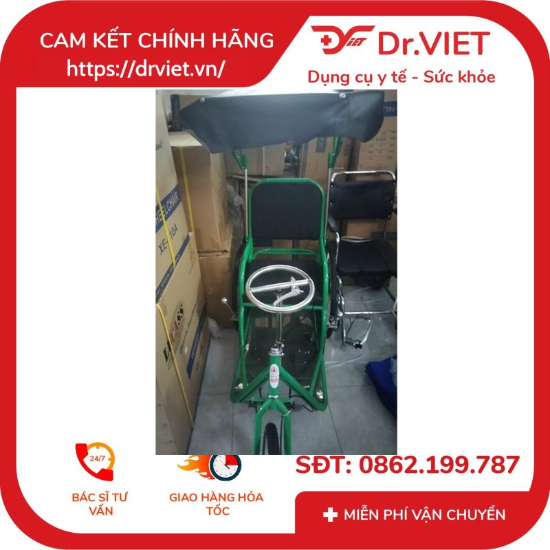 Xe Lắc Tay Sắt STD ngã nằm có mui Đức Cường DCL03