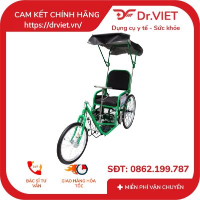 Xe Lắc Tay Sắt STD ngã nằm có mui Đức Cường DCL03