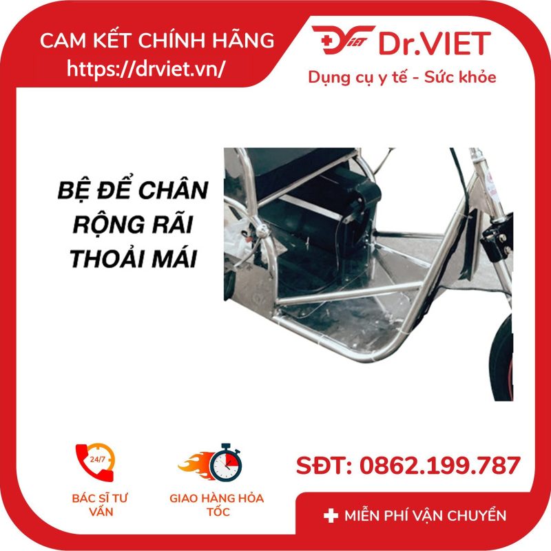 Xe Lắc Tay Sắt STD ngã nằm có mui Đức Cường DCL03