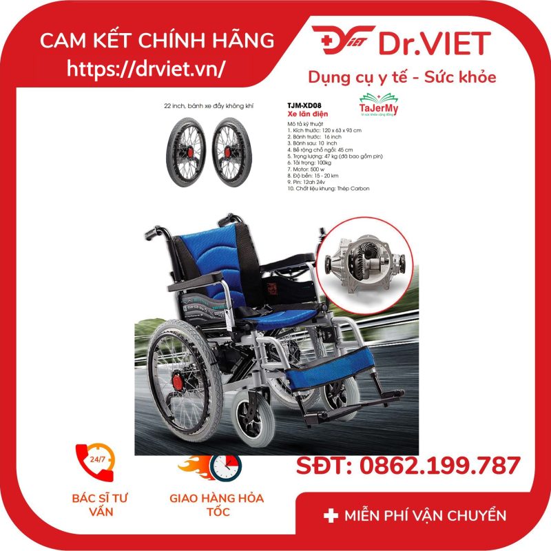 Xe Lăn Điện Cao Cấp TAJERMY TJM-XD08