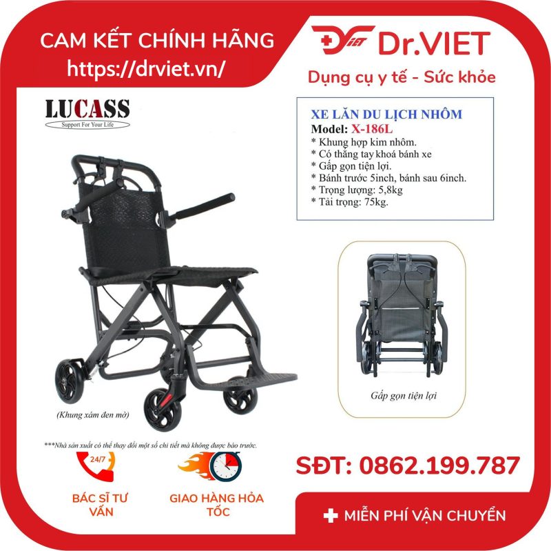 Xe Lăn Du Lịch Lucass X-186L