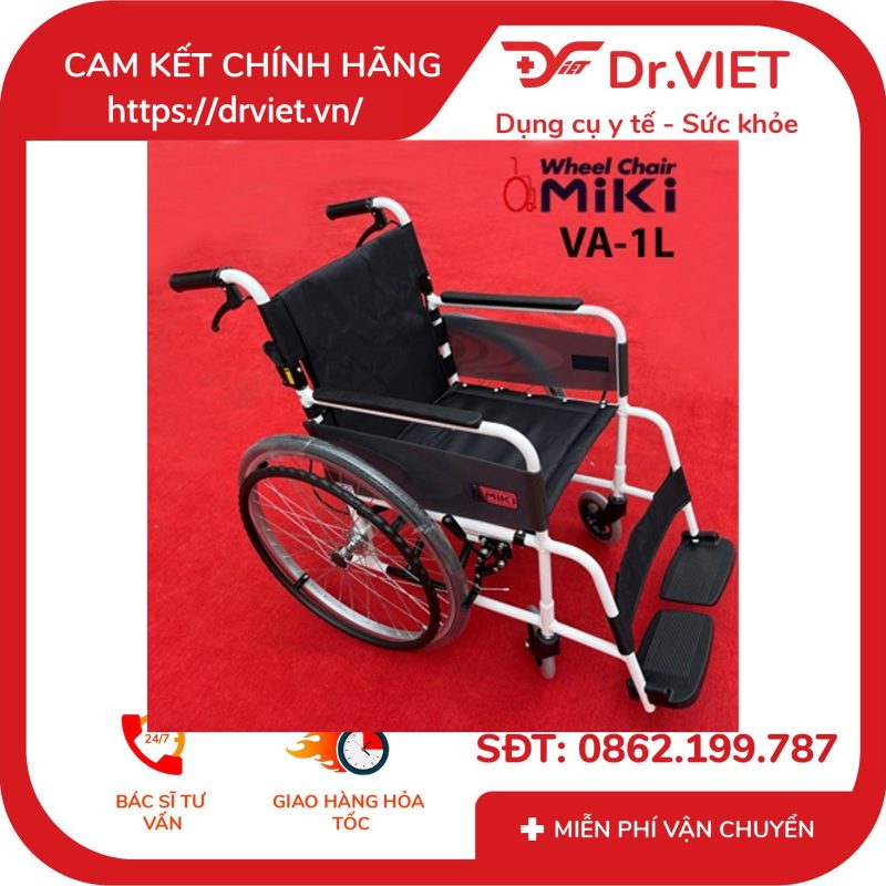 Xe lăn Miki Nhật Bản VA-1L 11 Xe lăn Miki Nhật Bản VA-1L