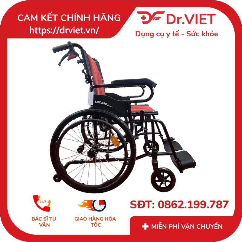 Xe Lăn Sắt Sơn Chống Lật Lucass X-980L 13 Xe Lăn Sắt Sơn Chống Lật Lucass X-980L
