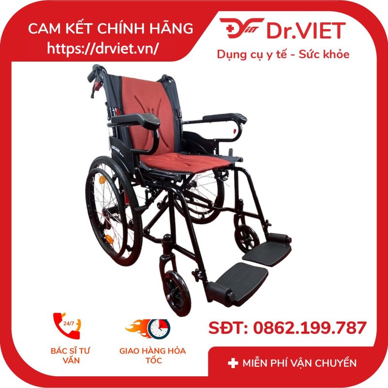 Xe Lăn Sắt Sơn Chống Lật Lucass X-980L 14 Xe Lăn Sắt Sơn Chống Lật Lucass X-980L