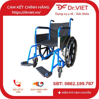 Xe lăn sắt sơn tĩnh điện Đức Cường DCX01