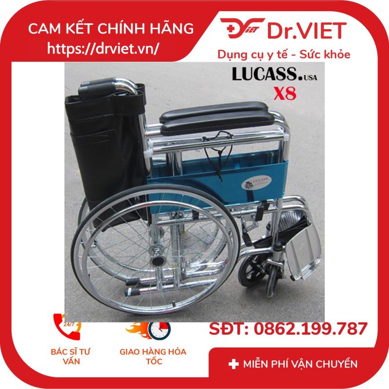 Xe Lăn Tay Có Bô Vệ Sinh Lucass X-8 11 Xe Lăn Tay Có Bô Vệ Sinh Lucass X-8