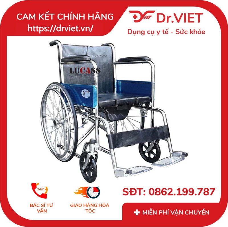 Xe Lăn Tay Có Bô Vệ Sinh Lucass X-8