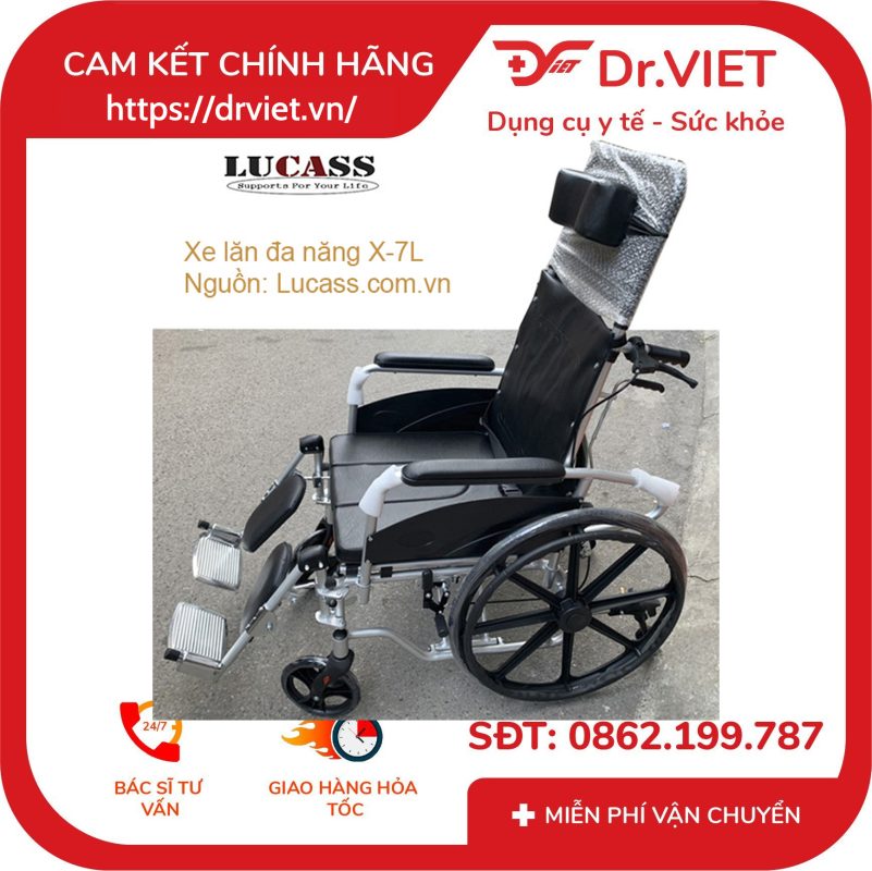 Xe lăn tay đa năng Lucass X-7L 12 Xe lăn tay đa năng Lucass X-7L