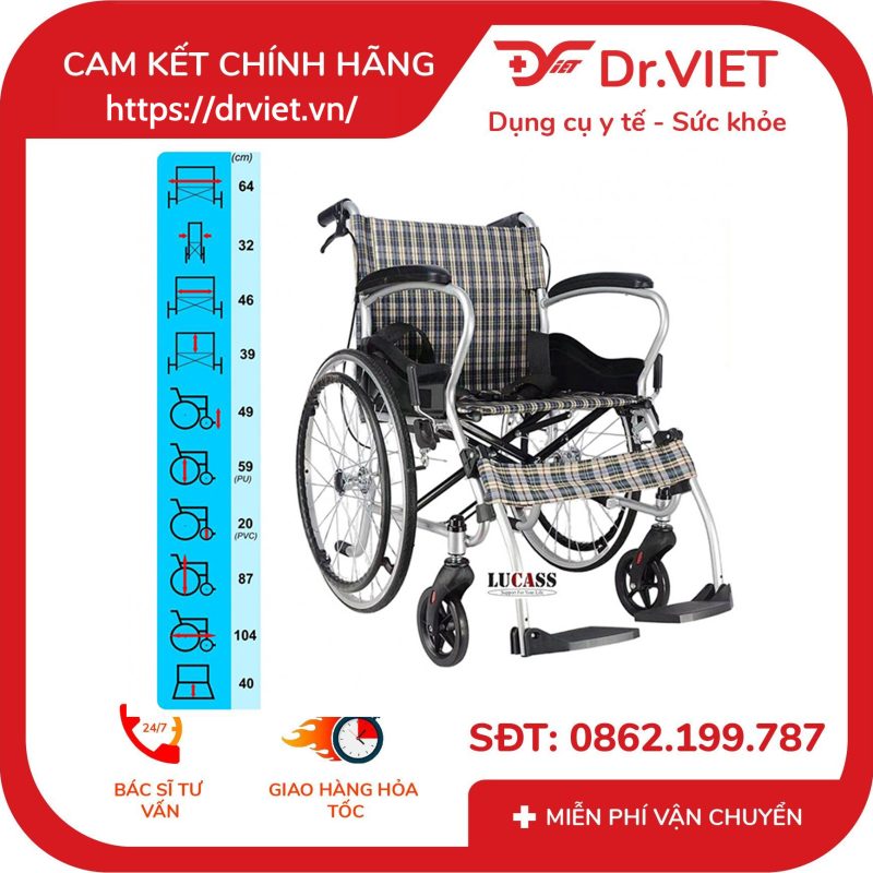 Xe Lăn Tay Hợp Kim Nhôm Lucass X-16LJ 9 Xe Lăn Tay Hợp Kim Nhôm Lucass X-16LJ