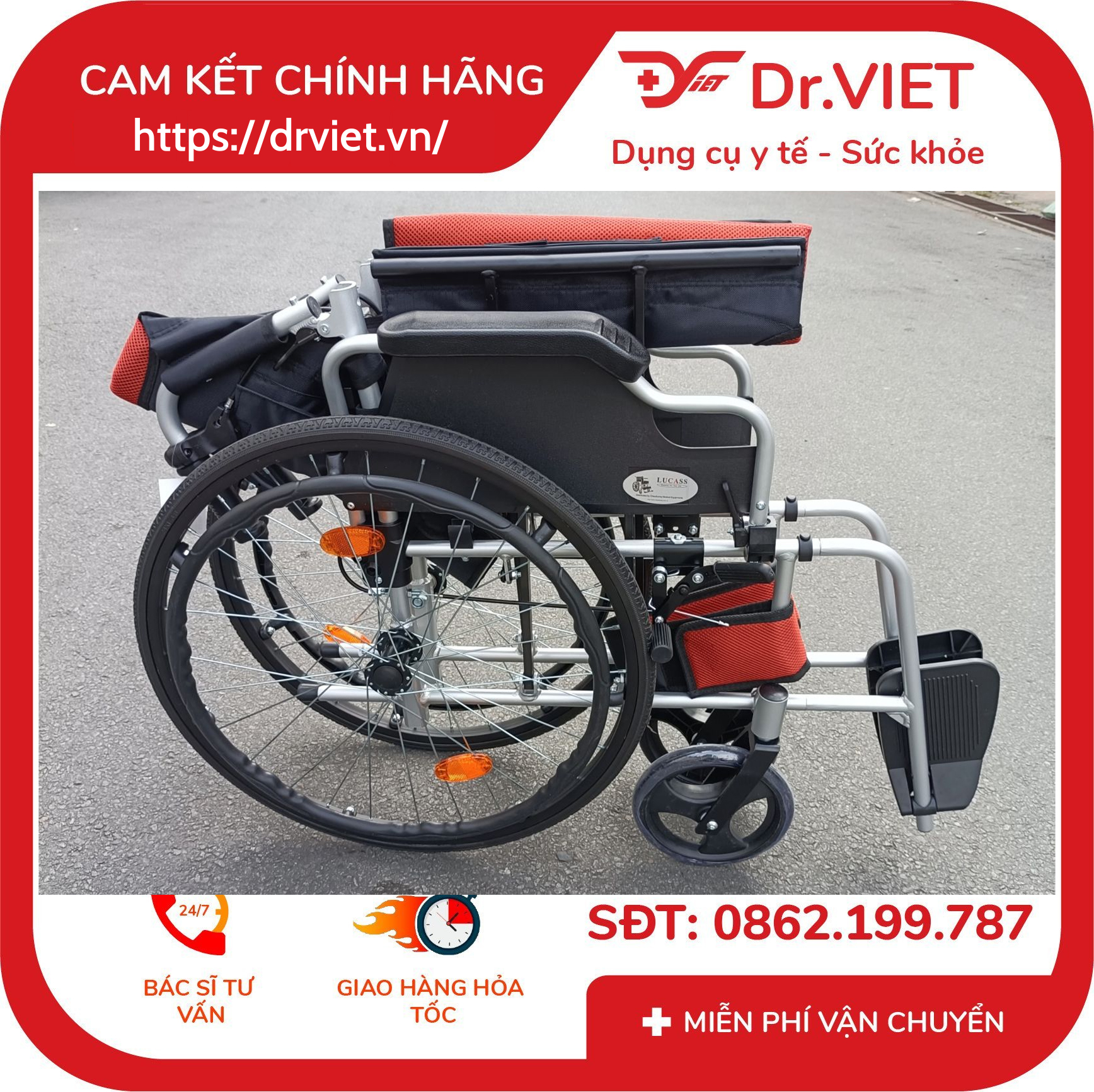 Xe Lăn Tay Lucass X-600 6 Xe Lăn Tay Lucass X-600