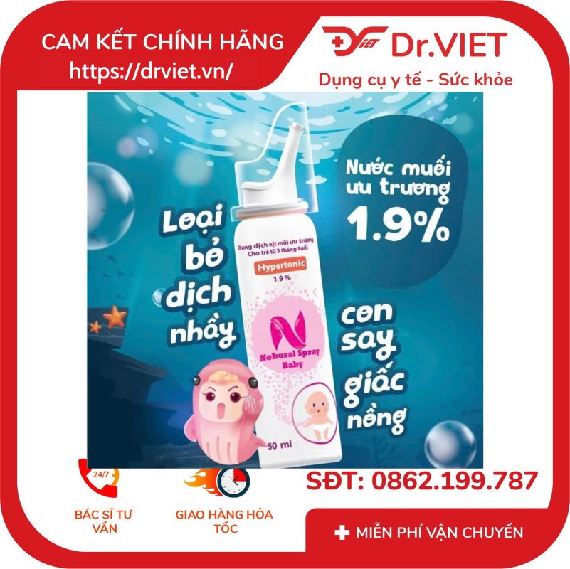 Xịt mũi ưu trương Nebusal Spray 1.9%