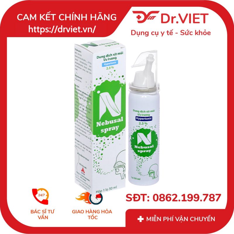 Xịt mũi ưu trương Nebusal Spray 2.3% 10 Xịt mũi ưu trương Nebusal Spray 2.3%