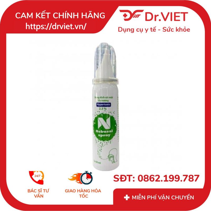 Xịt mũi ưu trương Nebusal Spray 2.3% 11 Xịt mũi ưu trương Nebusal Spray 2.3%