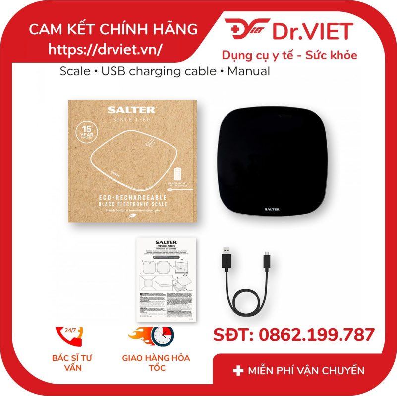 Cân sức khỏe ECO Salter UK  9221BK3R