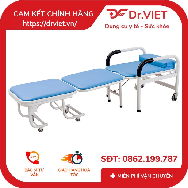 Ghế gấp kim loại sang trọng cho bệnh viện Ske001