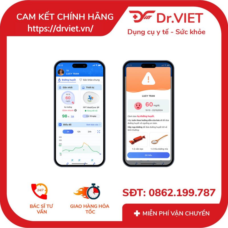 Máy Đo Đường Huyết Liên Tục 3P FPT Medicare 11 Máy Đo Đường Huyết Liên Tục 3P FPT Medicare