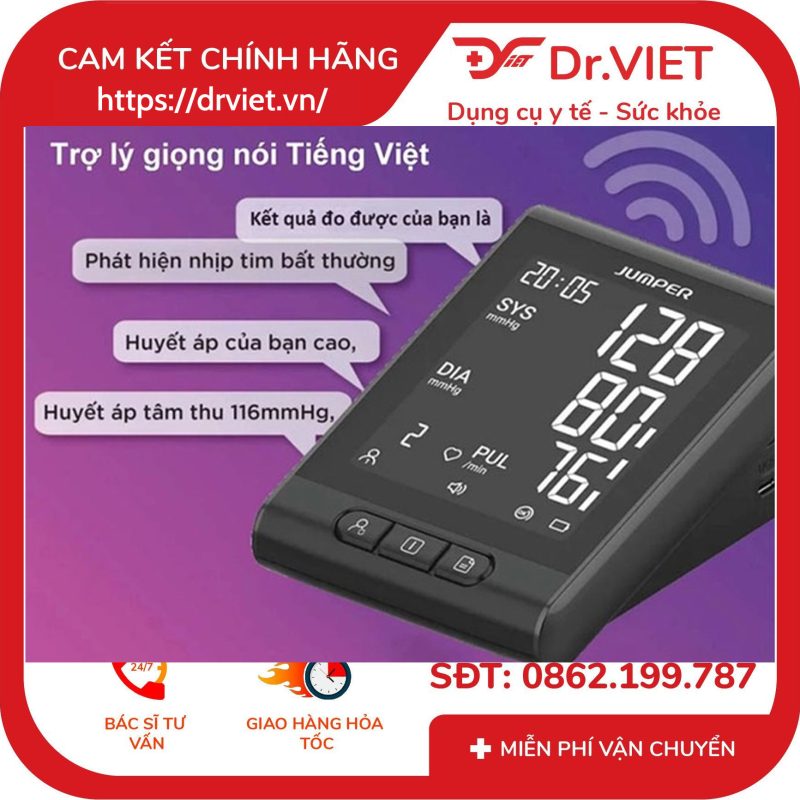 Máy đo huyết áp bắp tay Bluetooth Jumper JPD-HAA11 12 Máy đo huyết áp bắp tay Bluetooth Jumper JPD-HAA11