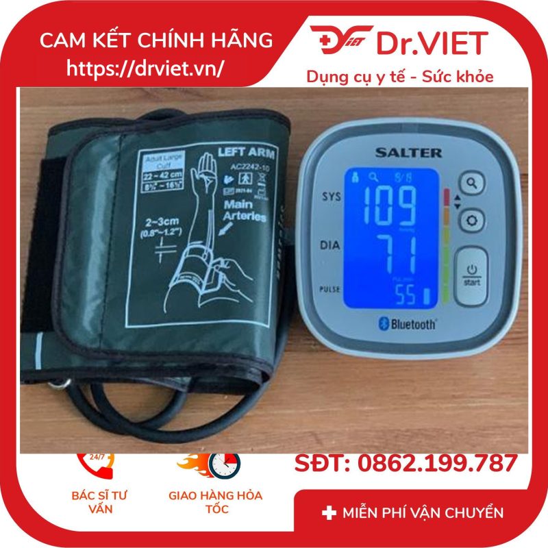 Máy đo huyết áp bắp tay Bluetooth Salter GB-BPA9301EU