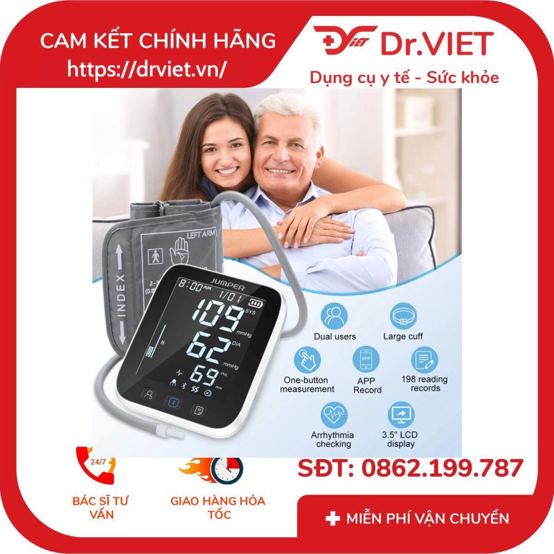 Máy đo huyết áp bắp tay Jumper JPD-HA121 (Bluetooth) 10 Máy đo huyết áp bắp tay Jumper JPD-HA121 (Bluetooth)