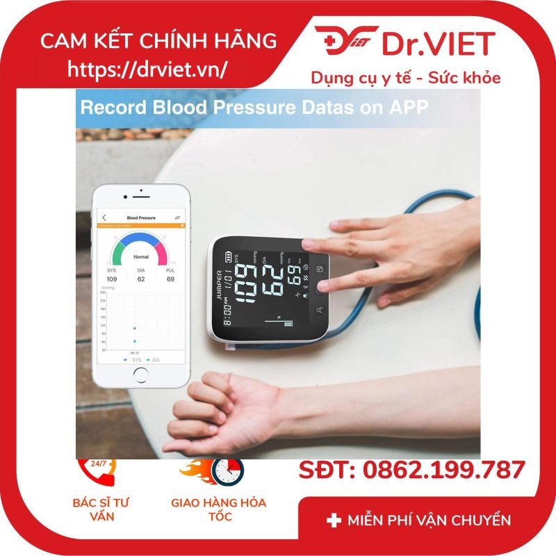 Máy đo huyết áp bắp tay Jumper JPD-HA121 (Bluetooth) 13 Máy đo huyết áp bắp tay Jumper JPD-HA121 (Bluetooth)