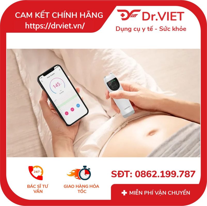 Máy đo nghe tim thai cá nhân mini Jumper SHA10 13 Máy đo nghe tim thai cá nhân mini Jumper SHA10