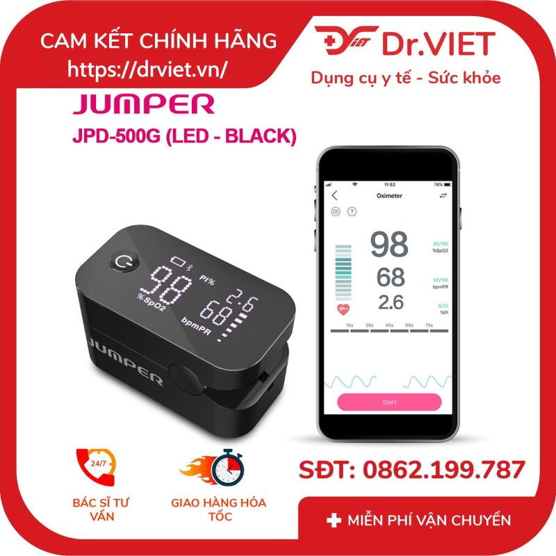 Máy đo nồng độ oxy máu và nhịp tim Jumper JPD-500G 10 Máy đo nồng độ oxy máu và nhịp tim Jumper JPD-500G