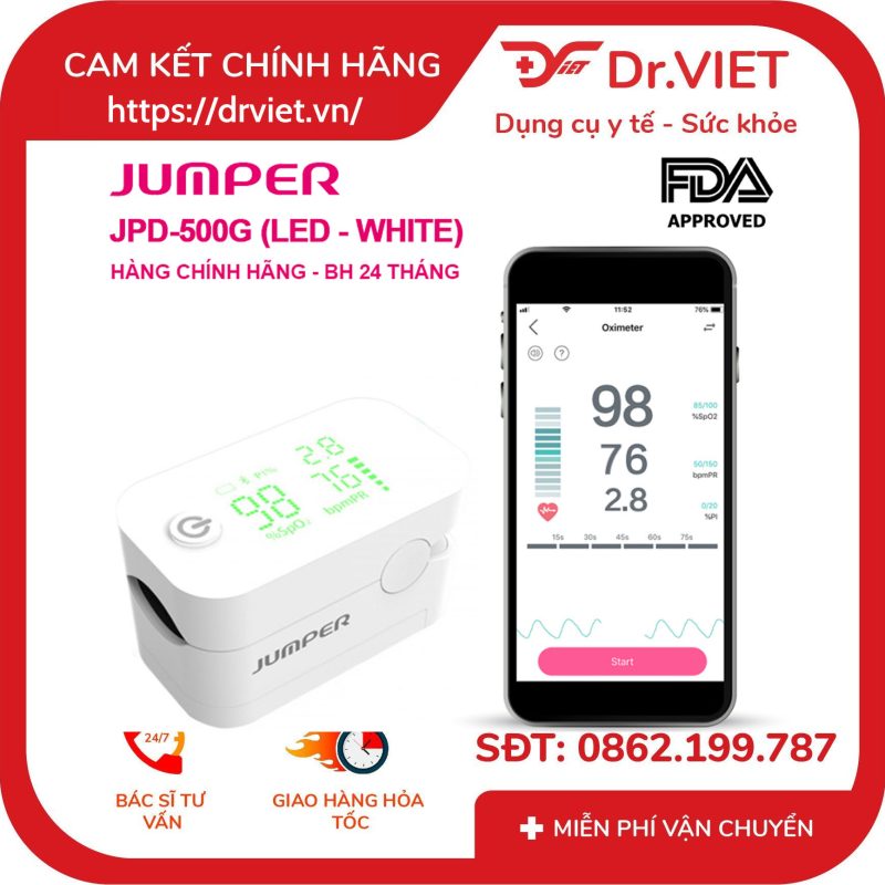 Máy đo nồng độ oxy máu và nhịp tim Jumper JPD-500G 11 Máy đo nồng độ oxy máu và nhịp tim Jumper JPD-500G