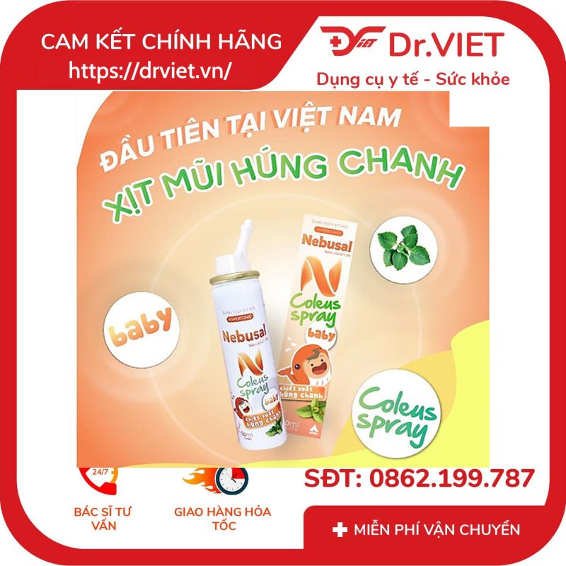 Alternative view of Dung dịch xịt mũi Nebusal 1,3% Baby chiết xuất Húng chanh