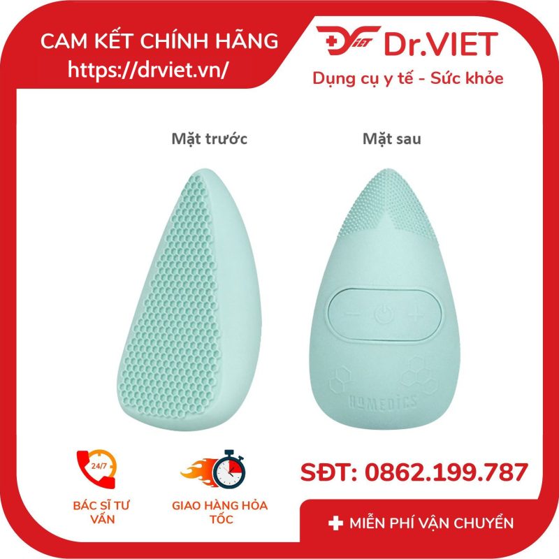Máy rửa mặt USA Silicone kháng khuẩn siêu âm hút chân không HoMedics FAC-350 13 Máy rửa mặt USA Silicone kháng khuẩn siêu âm hút chân không HoMedics FAC-350