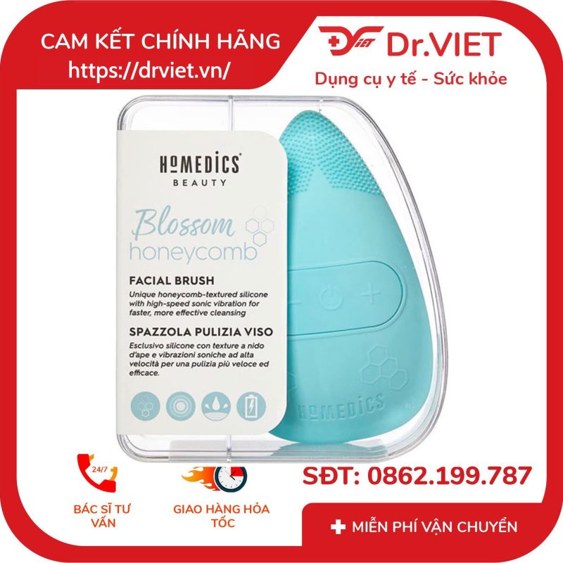 Máy rửa mặt USA Silicone kháng khuẩn siêu âm hút chân không HoMedics FAC-350 14 Máy rửa mặt USA Silicone kháng khuẩn siêu âm hút chân không HoMedics FAC-350