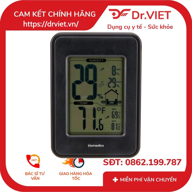 Nhiệt ẩm kế điện tử Homedics UHE-HM100 11 Nhiệt ẩm kế điện tử Homedics UHE-HM100