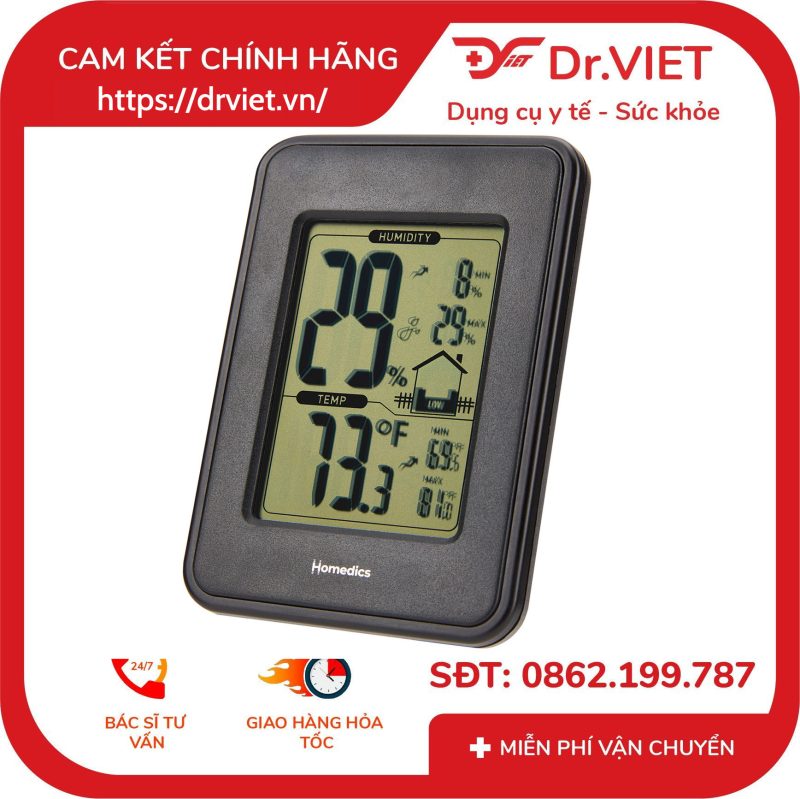 Nhiệt ẩm kế điện tử Homedics UHE-HM100