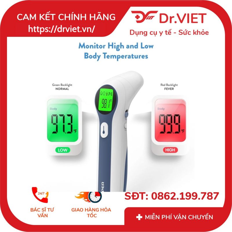 Nhiệt kế hồng ngoại đo trán Jumper JPD-FR300