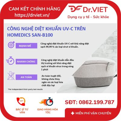 Túi khử khuẩn công nghệ tia UV HoMedics SAN-B100