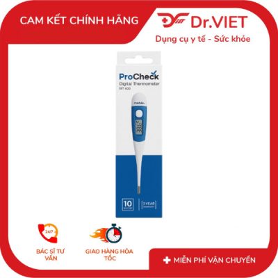 Nhiệt kế điện tử sức khoẻ dạng bút Procheck MT400 là sản phẩm uy tín đến từ Thuỵ Sỹ, hỗ trợ đo lường chỉ số sức khoẻ giúp người sử dụng kiểm soát thân nhiệt thông minh lên đến 10000 lần đo. 