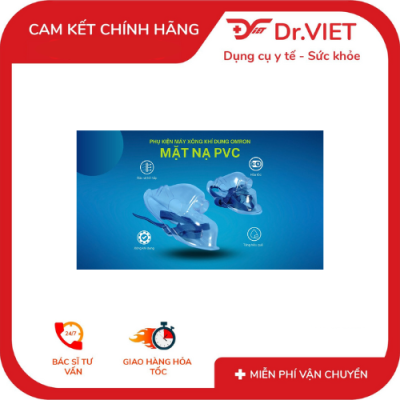 Mặt nạ xông mũi họng Omron - mask PVC chính hãng, trẻ em và người lớn.