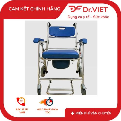 ghế bô nhôm có bánh xe lucass x35 - ghế bô vệ sinh kết hợp tắm, dễ dàng xếp gọn, mang theo tiện lợi 5 GHẾ BÔ NHÔM CÓ BÁNH XE LUCASS X35