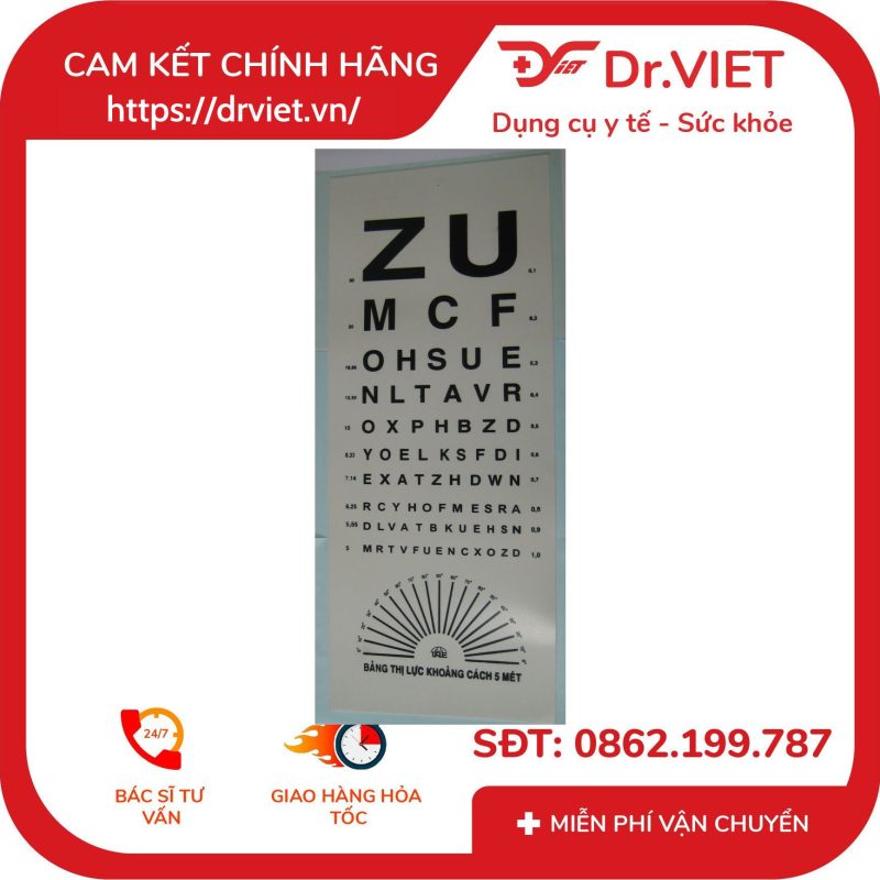 Đèn thị lực chữ ZU 8 Đèn thị lực chữ ZU