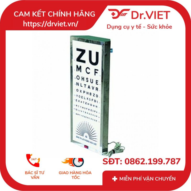 Đèn thị lực chữ ZU 9 Đèn thị lực chữ ZU